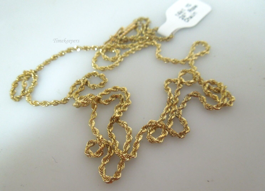 s389 14kt Yellow Gold 24" Rope Chain 6.4g