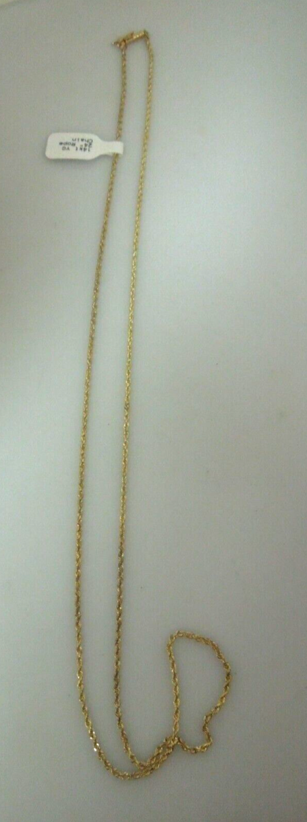 s389 14kt Yellow Gold 24" Rope Chain 6.4g