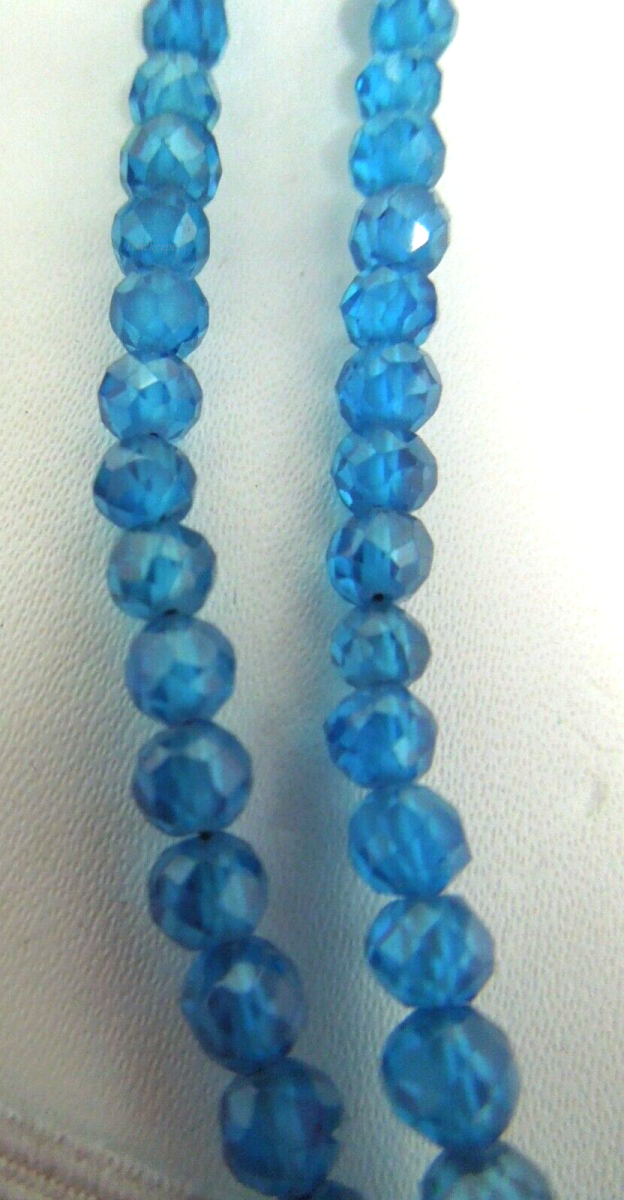 s425 Blue Crystal Necklace with matching Earrings  