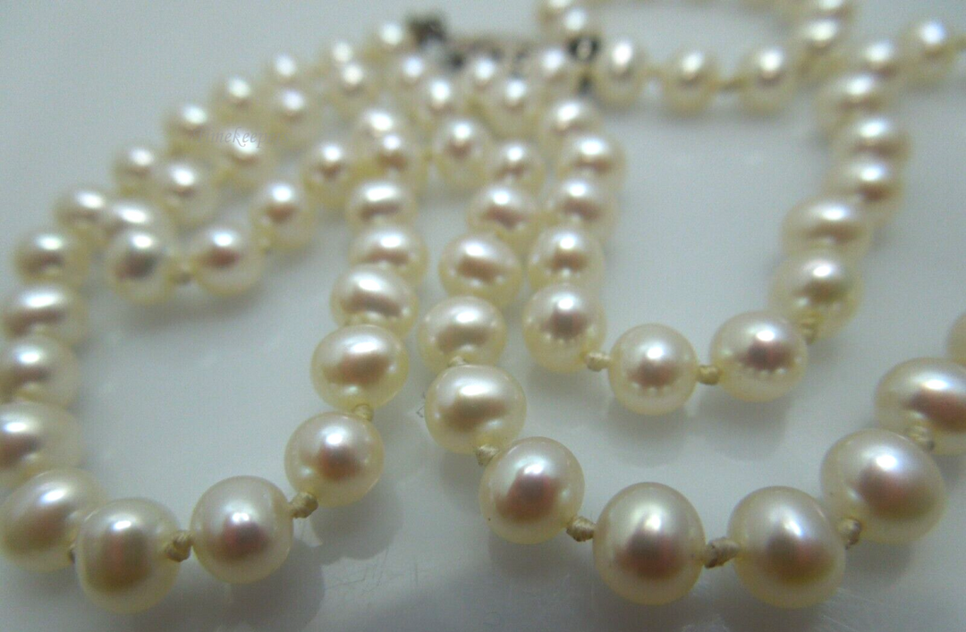 s821 Genuine Pearl Necklace with Sterling Silver Clasp