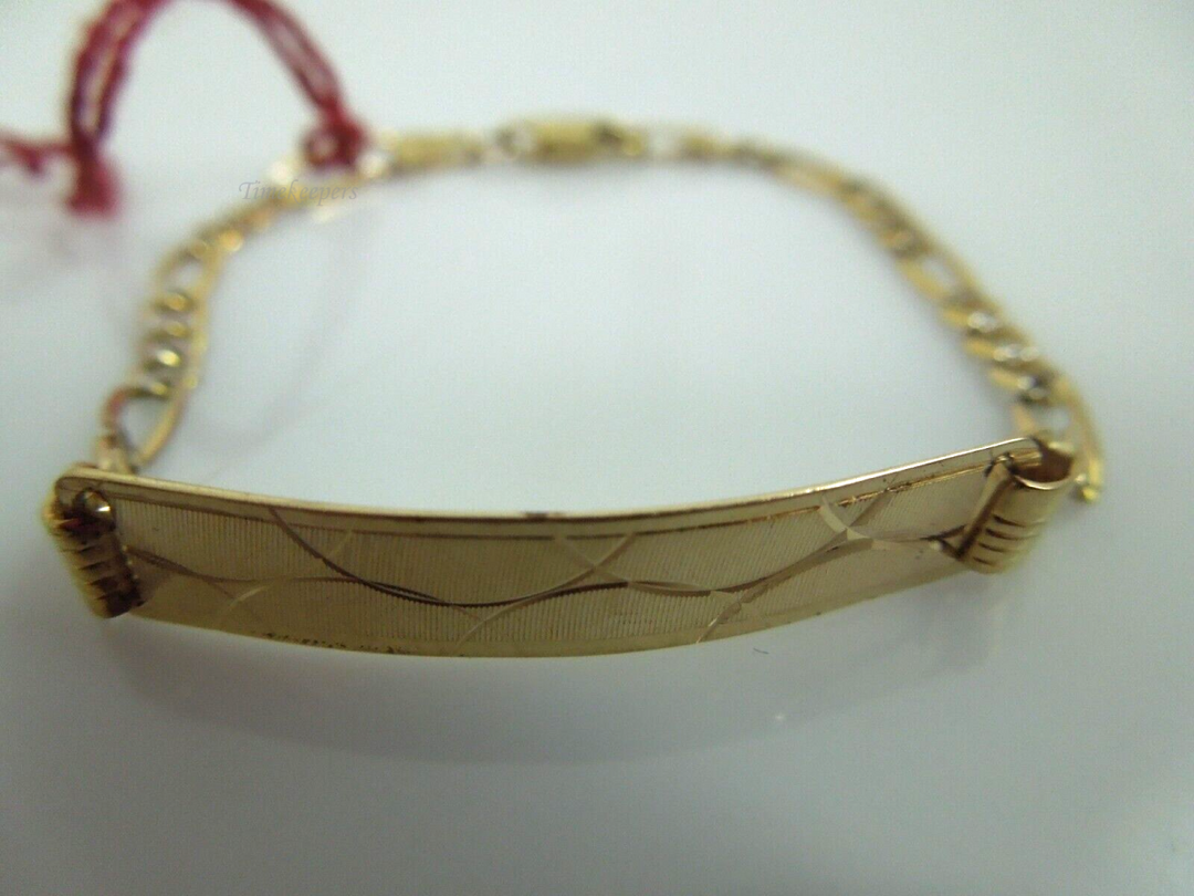 s847 10kt Solid Yellow Gold Child's Bracelet 3.2g Signed  5 1/2"