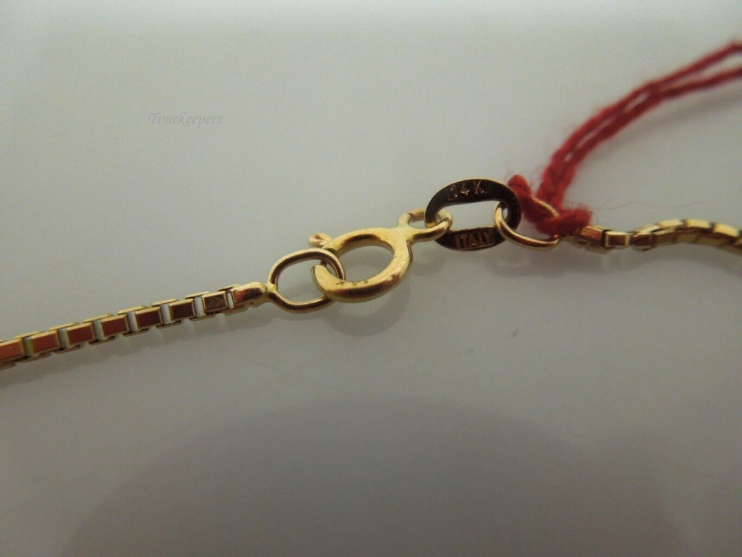 s163 14kt Solid Yellow Gold Box Chain Bracelet 7.25"/ Simple Gold Bracelet