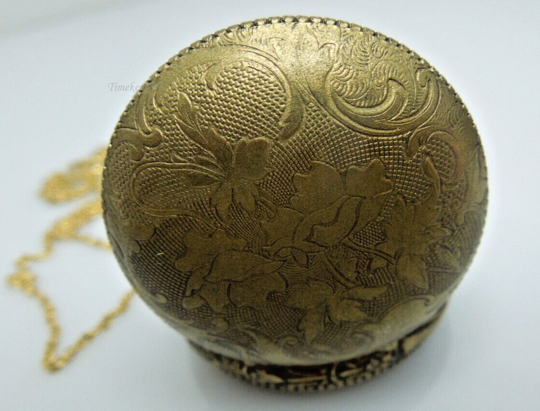 s915 RARE Elgin 17 Jewels Gold Filled Women's Pocket Watch Necklace