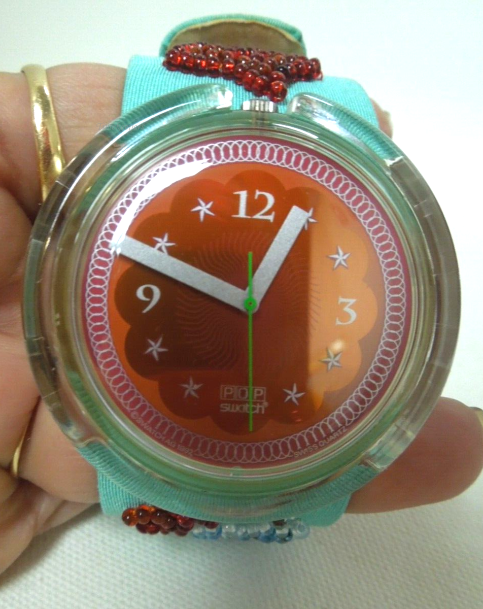 s462 Swatch Pop Watch Soupe De Poisson Clam Shell Watch New in Box(NIB)