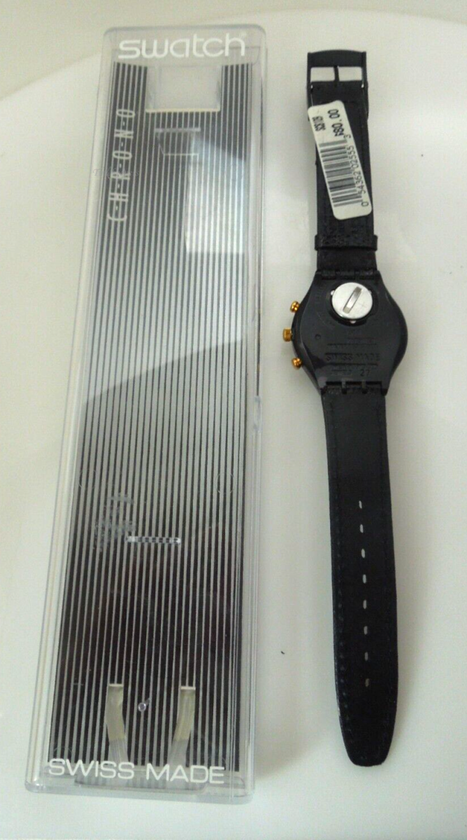 s488 1992 Swatch Watch Vintage Chrono COLOSSAL SCB109 In Box