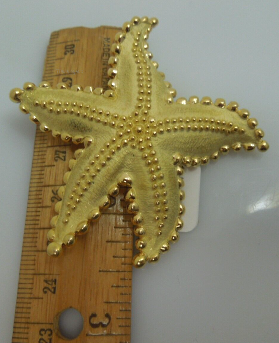 s292 Tiffany 18K Figural Star Fish Pin Signed 37.7g