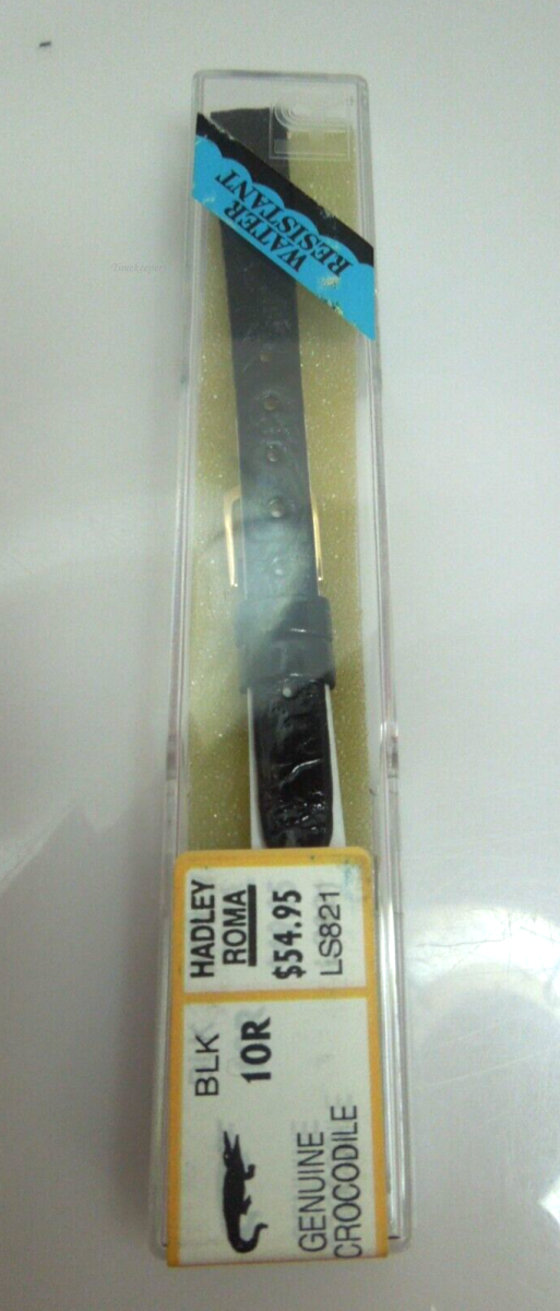 s429 10mm Hadley Roma Genuine Crocodile  Flat Unstitched Ladies Watch Band LS821