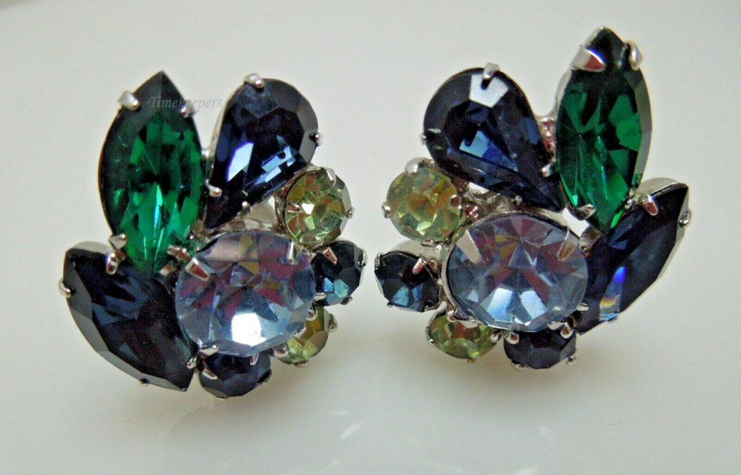 s641 Vintage Juliana Rhinestones Tara Clip On Earrings