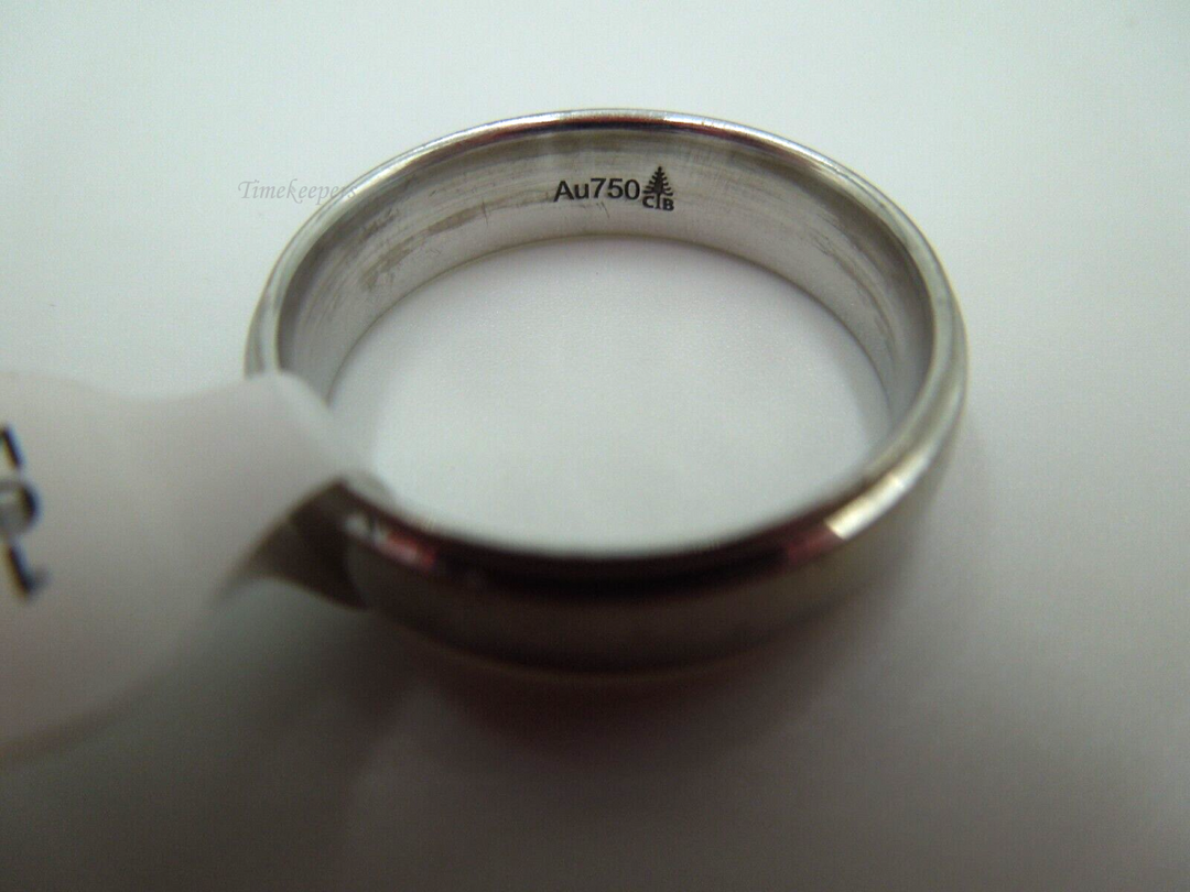 t167 18kt White Gold 6mm Wedding Band Size 10,18kt Men's Wedding Band,18kt Men's Ring Gold