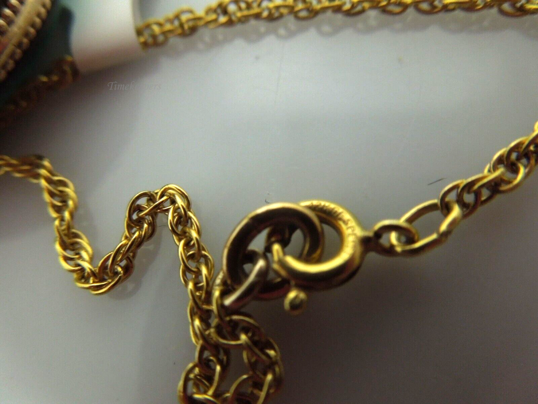 s187 Vintage Elgin Enamel Cloisonne Gold Filled Chain Pocket watch Swiss movement  