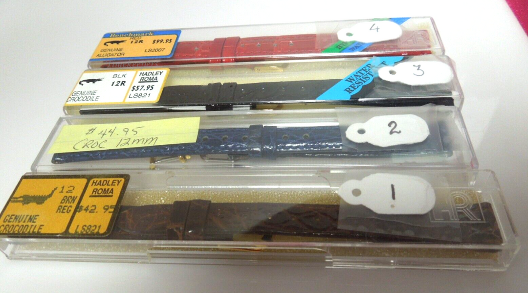 s443( 12mm) Genuine Crocodile Hadley Roma Ladies Watch Bands