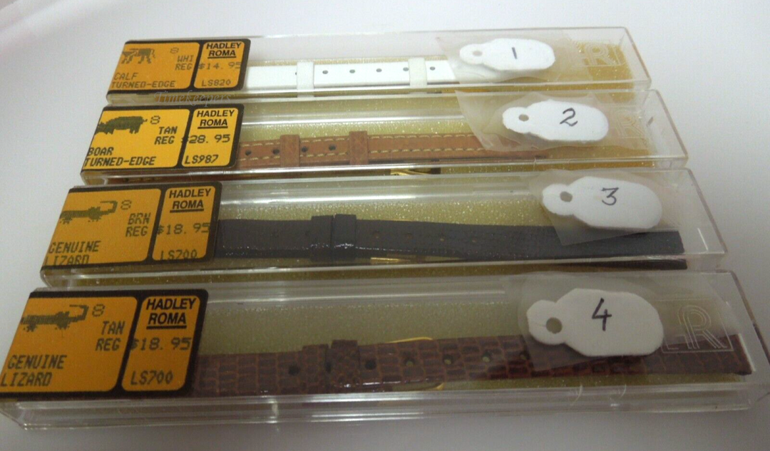 s446( 8mm) Genuine Lizard,Calf  Hadley Roma Kreisler Ladies Watch Bands