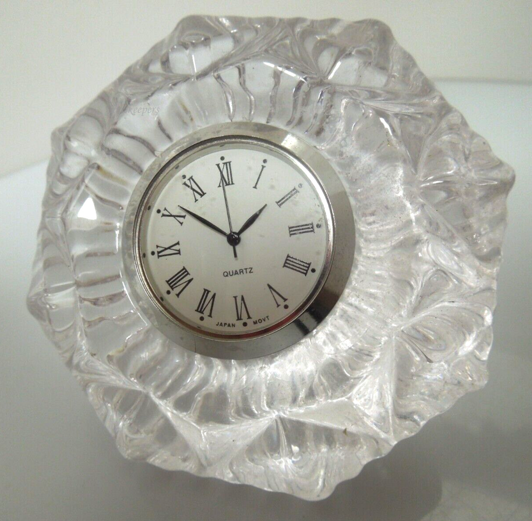 s220 Classic Diamond Quartz Japan Movement,Diamond  SHAPED ~ Crystal Glass ~ Shelf / MANTEL CLOCK ~ Quartz