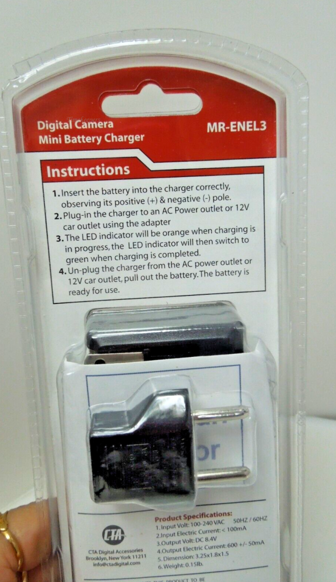 s587 NEW CTA Digital Camera Quick Charger For Nikon EN-EL3 Battery  