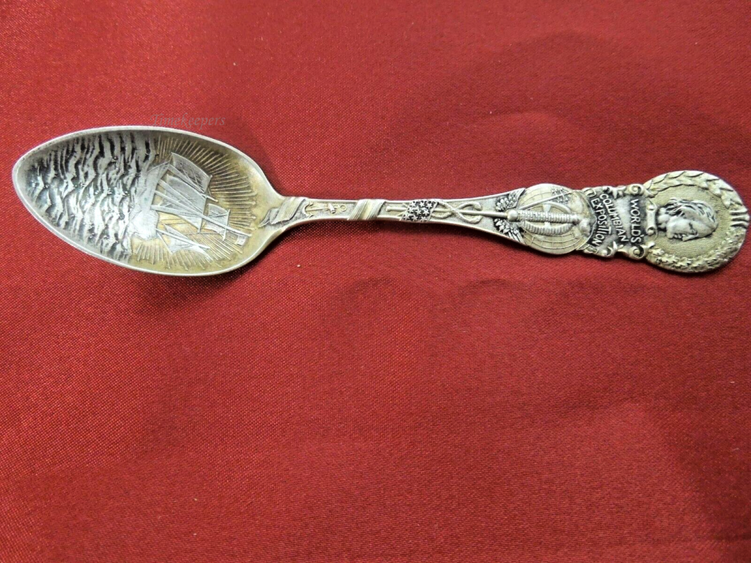 t096 1893 Columbian Exposition Sterling Silver Souvenir Spoon