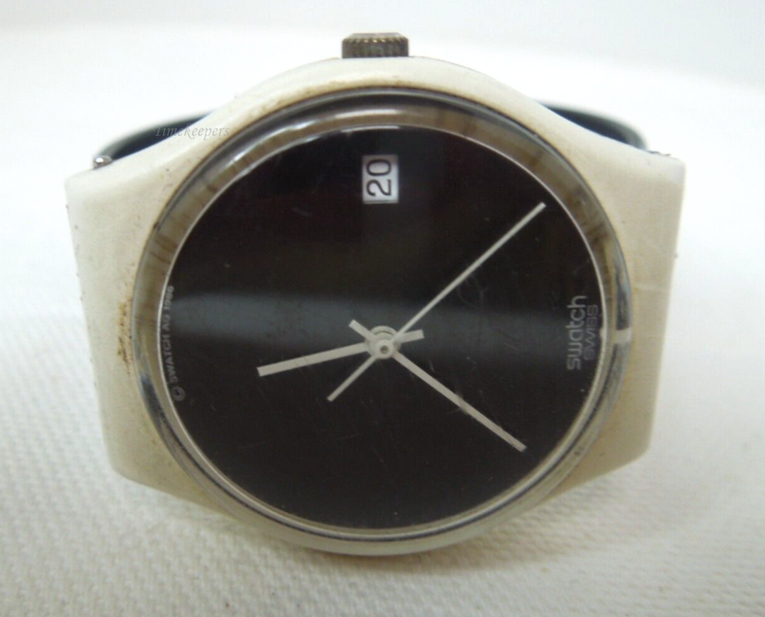 s467  Vintage Gents Swatch, 'Big Eclipse', GW400,1987 NO box, in a good, used condition