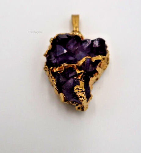 t178 Amethyst Druzy Pendant in Gold Filled