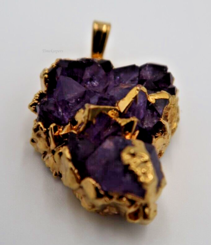 t178 Amethyst Druzy Pendant in Gold Filled