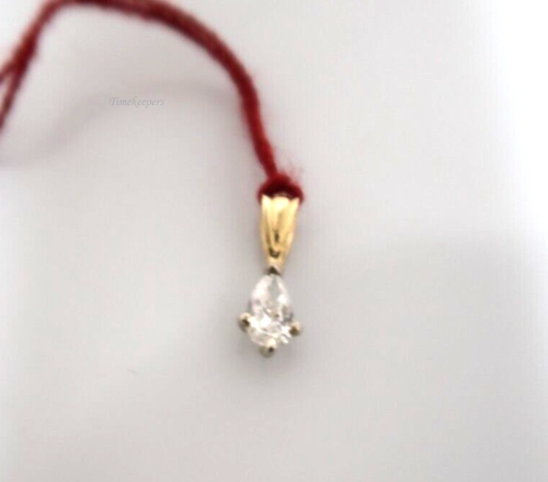 t194 14kt Yellow Gold Pear Solitaire Diamond .37 cts Pendant,14kt Gold Diamond Pendant