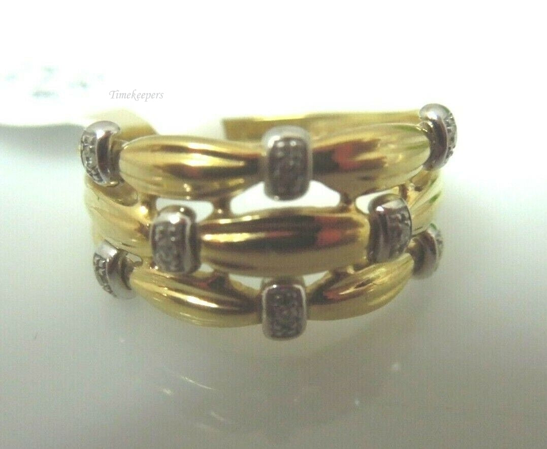 q505 Gorgeous 18k Yellow Gold  Israel Diamond .02 Ring Size 6.25 (USA)